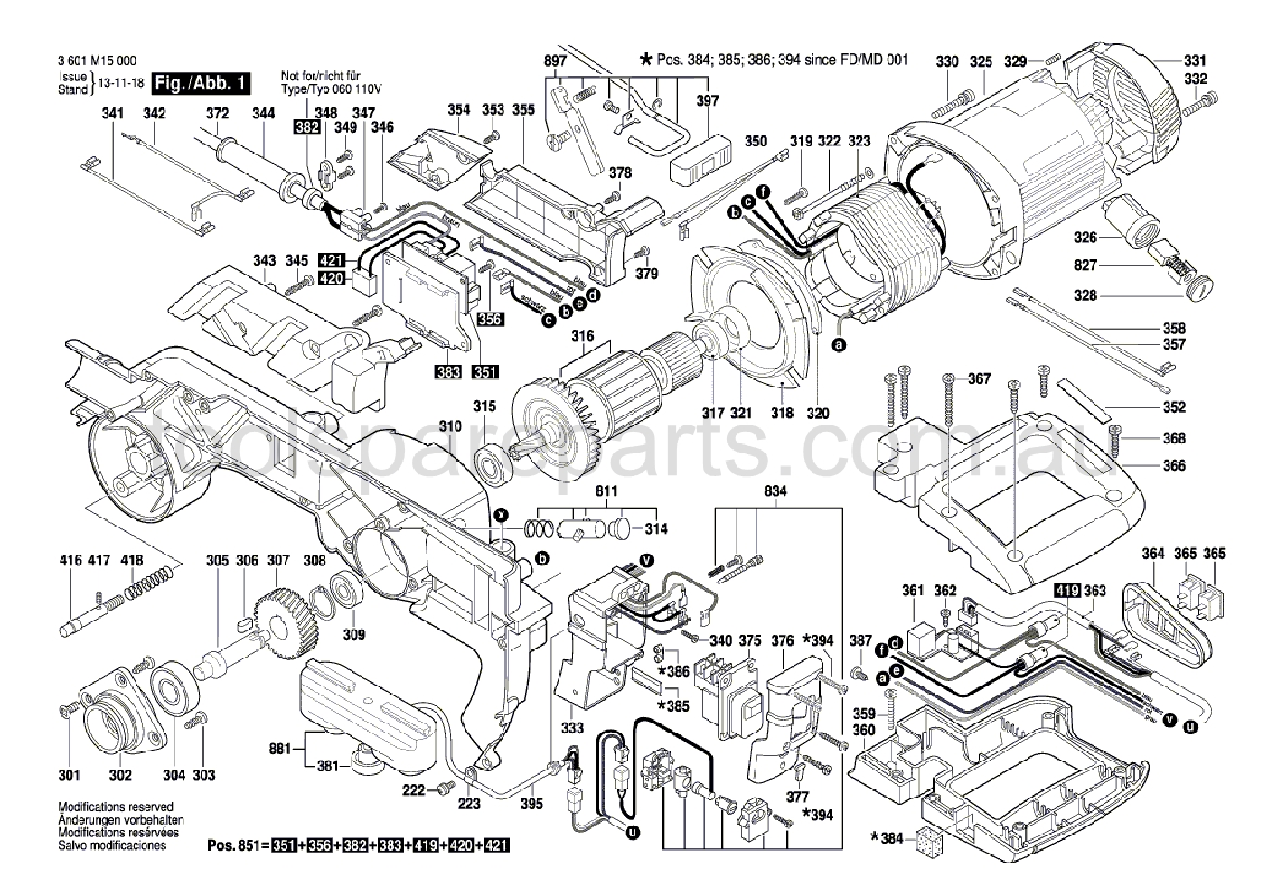 Bosch GTM 12 3601M15040  Diagram 1