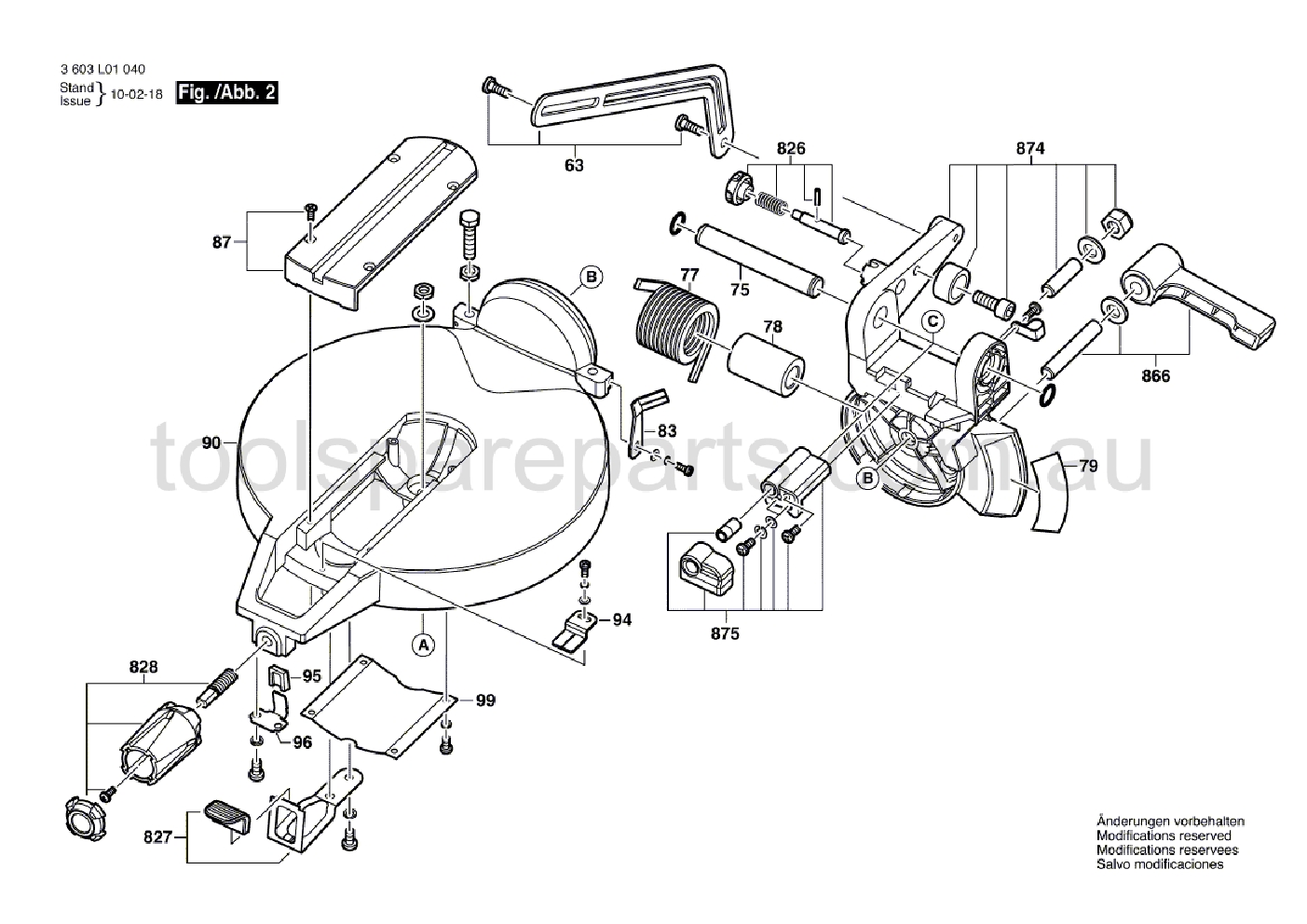 Bosch PCM 1800 3603L01040  Diagram 2