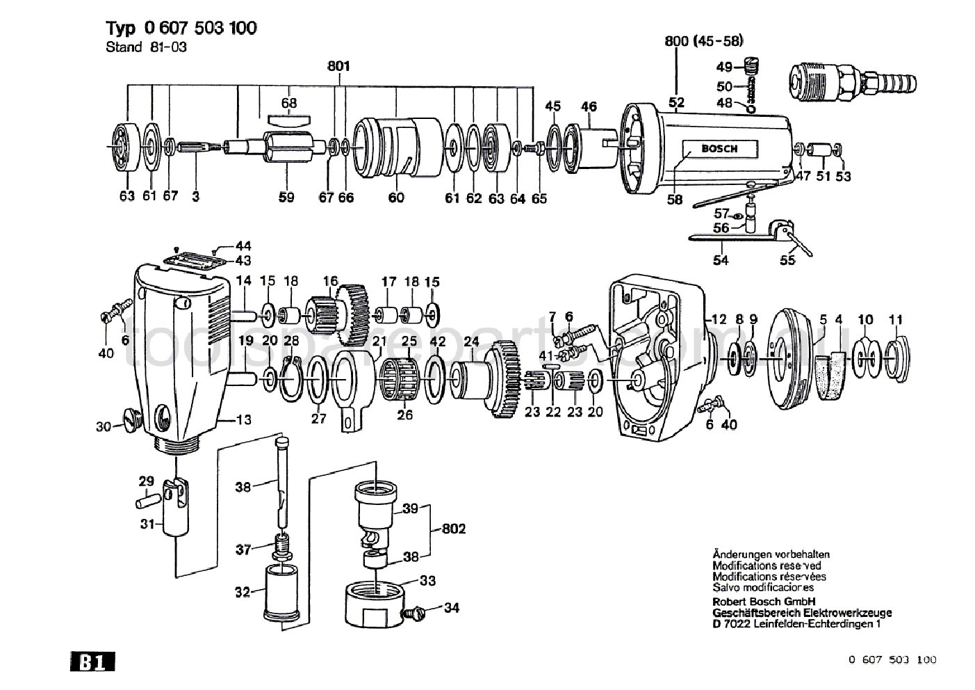 Bosch ---- 0607503100  Diagram 1