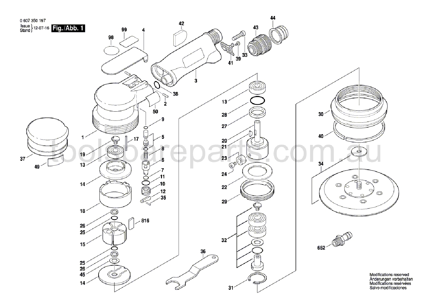 Bosch 170 WATT-SERIE 0607350197  Diagram 1