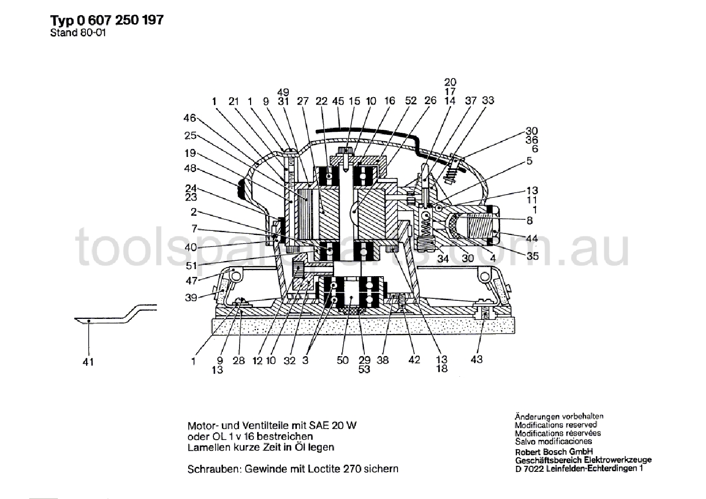 Bosch 50 WATT-SERIE 0607250197  Diagram 1