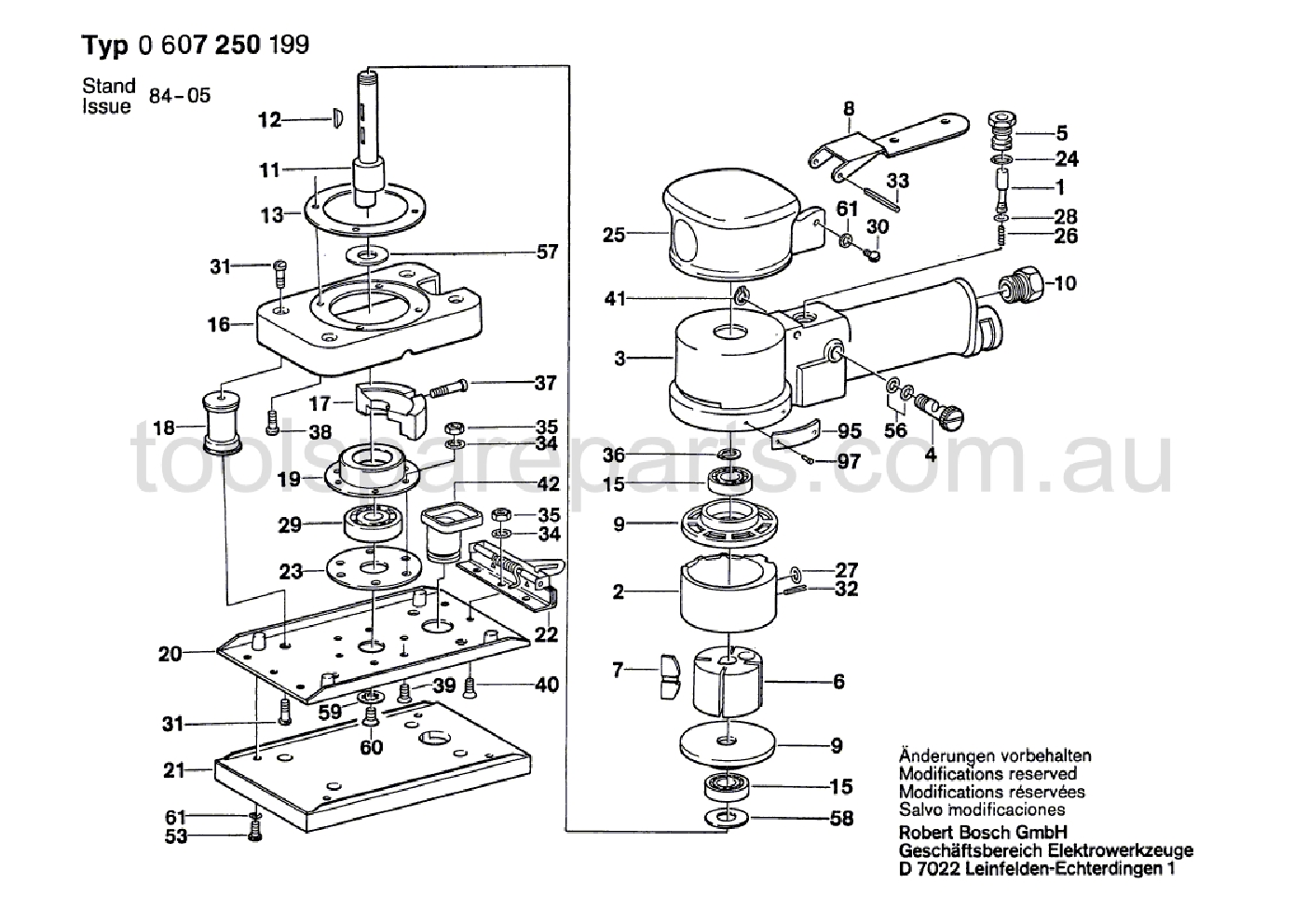 Bosch 50 WATT-SERIE 0607250199  Diagram 1