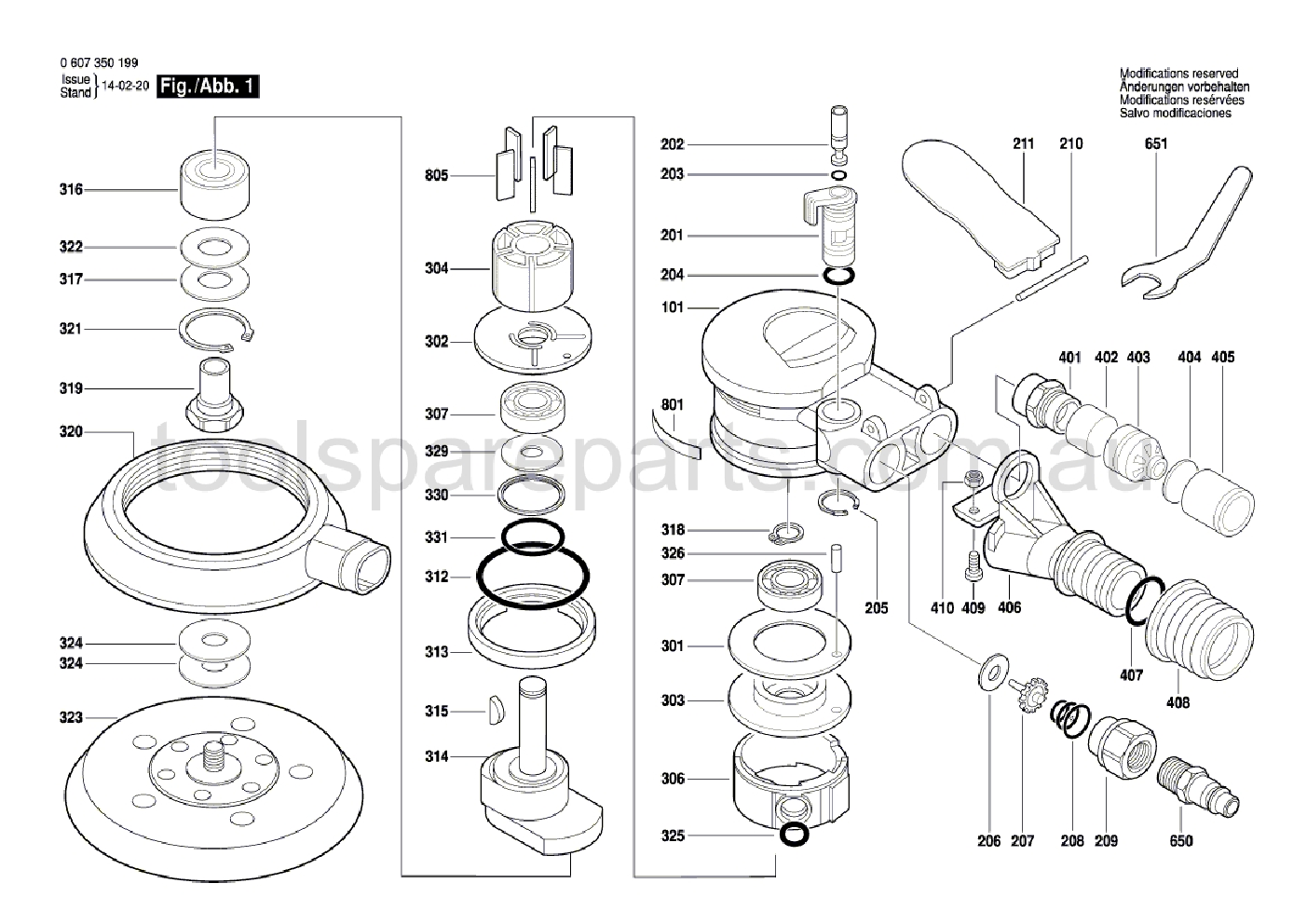 Bosch DEX 150-5 0607350199  Diagram 1