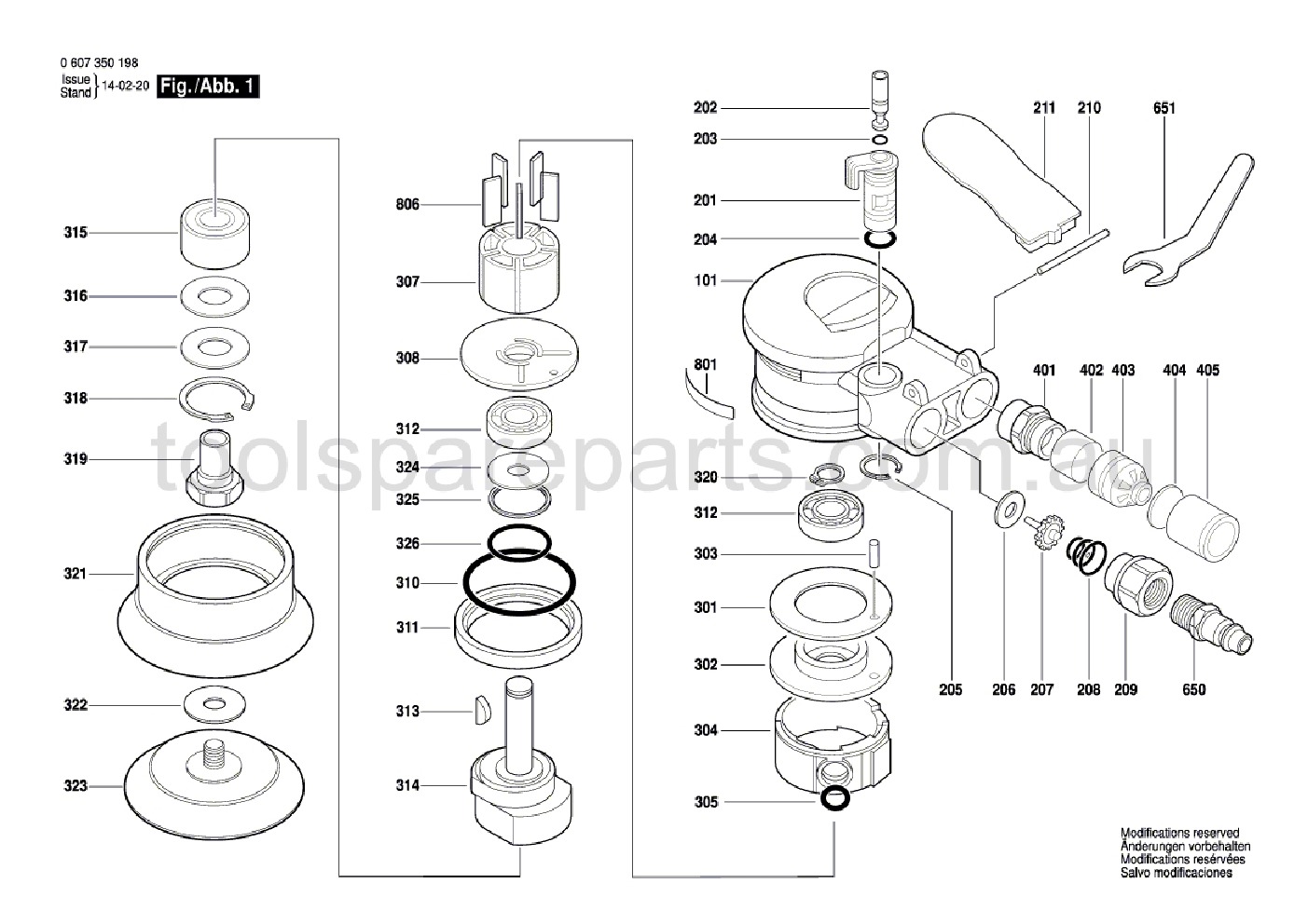 Bosch DEX 80 0607350198  Diagram 1
