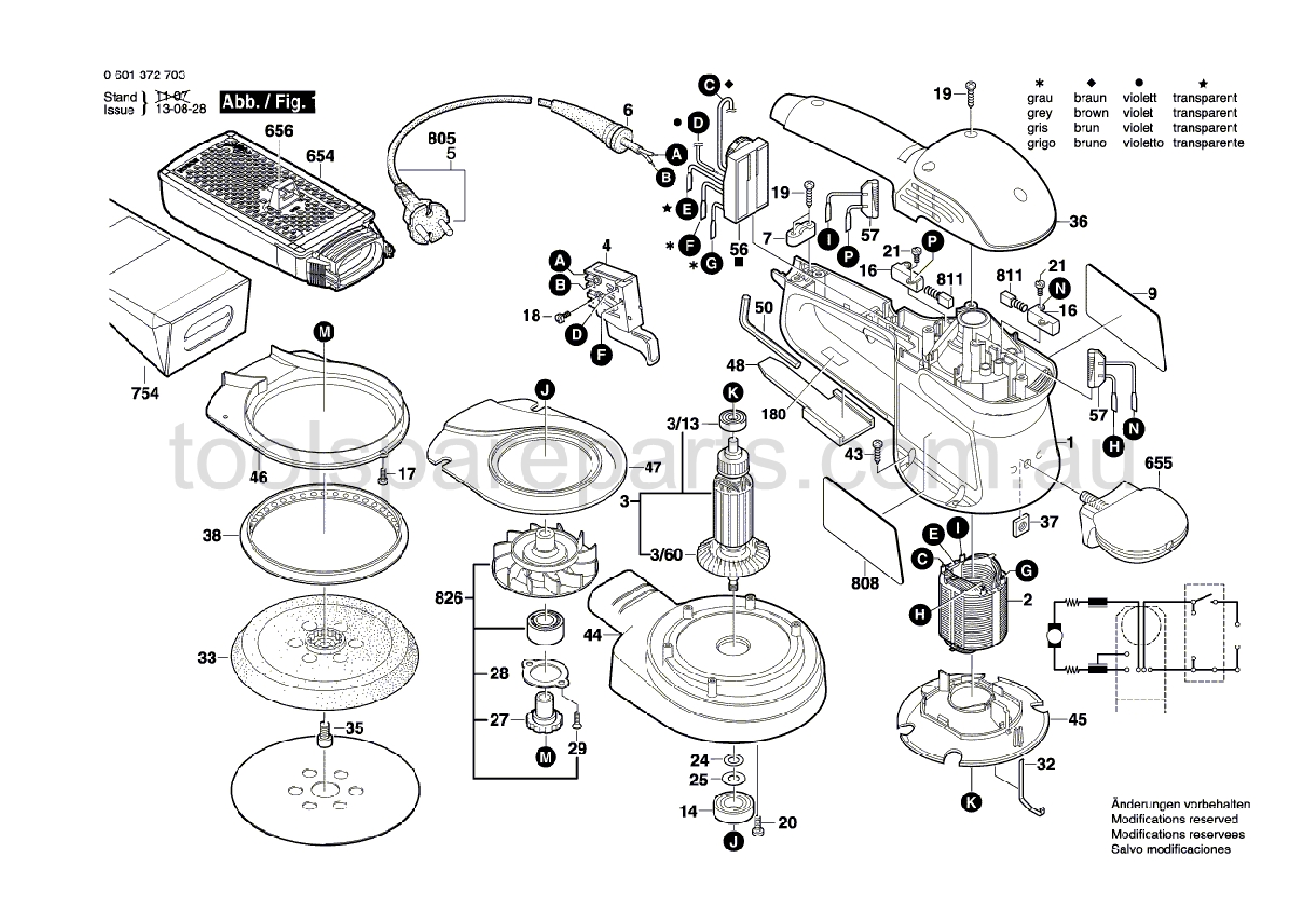 Bosch GEX 150 AC 0601372737  Diagram 1
