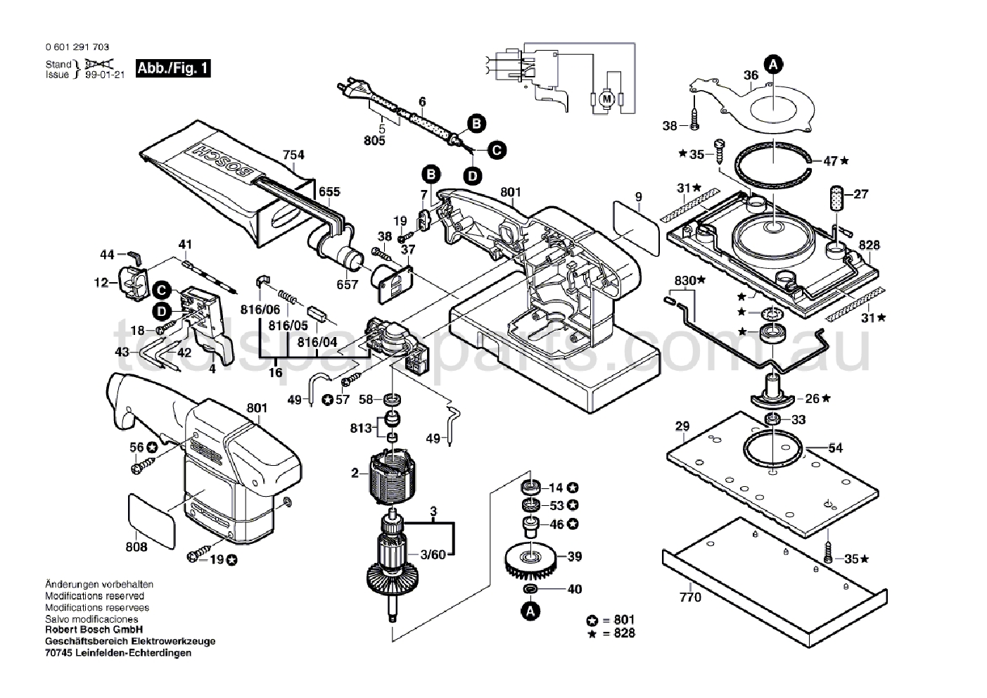 Bosch GSS 23 AE 0601291737  Diagram 1