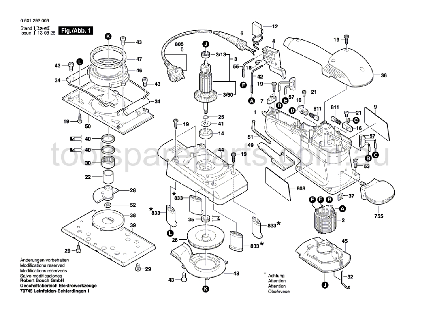 Bosch GSS 230 A 0601292037  Diagram 1