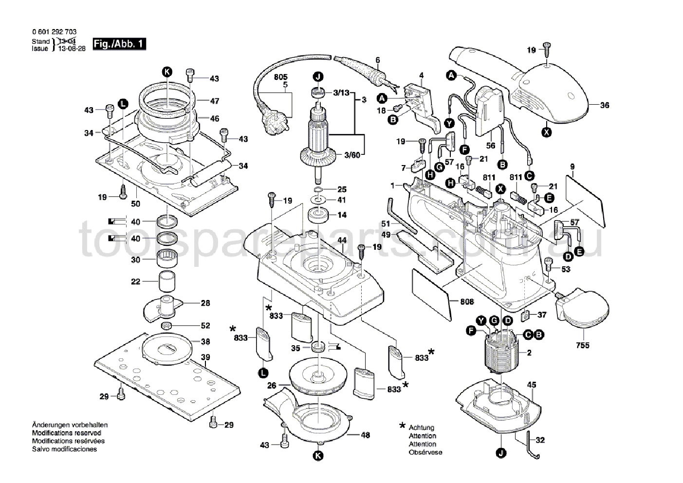 Bosch GSS 230 AE 0601292737  Diagram 1