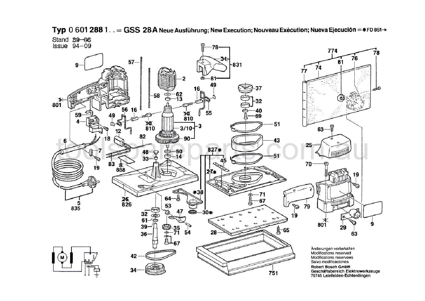 Bosch GSS 28 A 0601288137  Diagram 1
