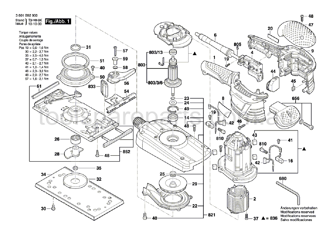 Bosch GSS 280 AVE 3601B92940  Diagram 1