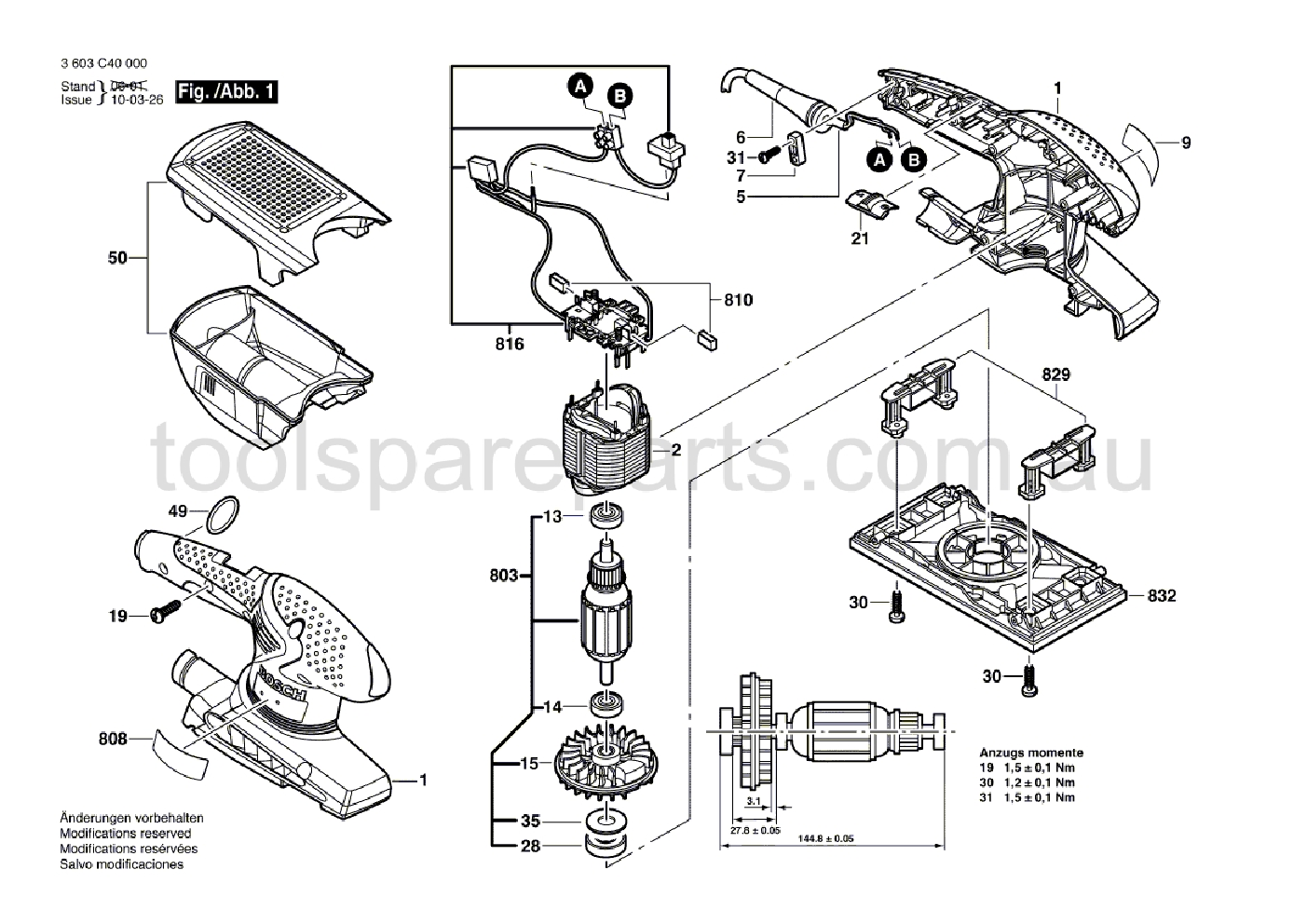 Bosch PSS 2 A 3603C40040  Diagram 1