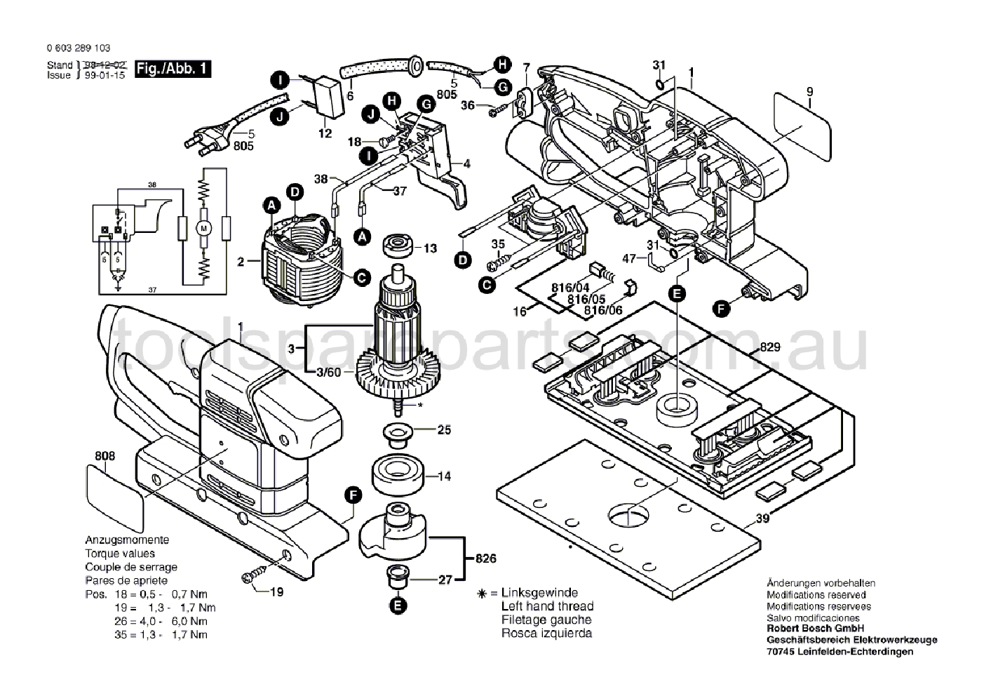 Bosch PSS 23 0603289137  Diagram 1