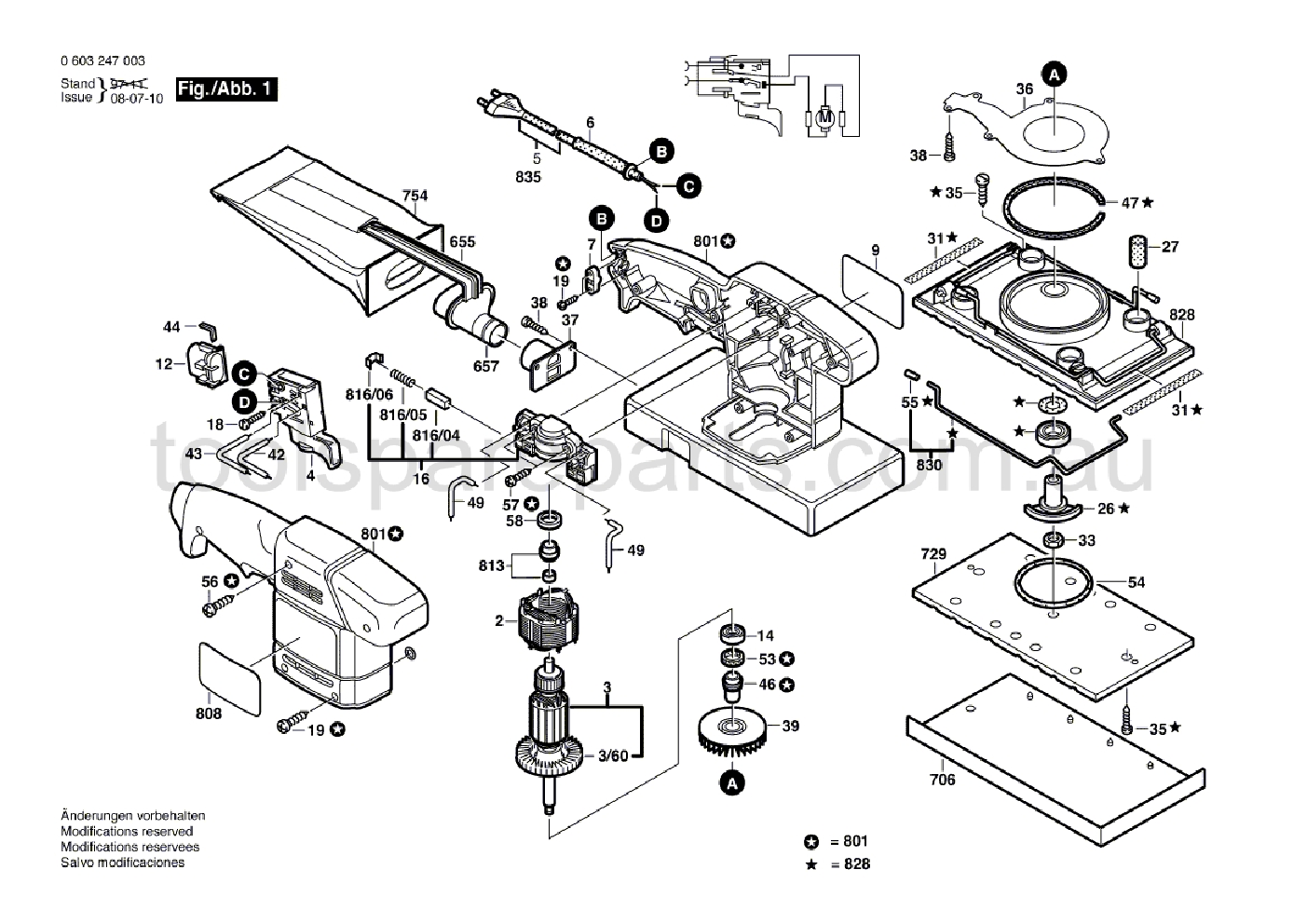 Bosch PSS 23 A 0603247037  Diagram 1