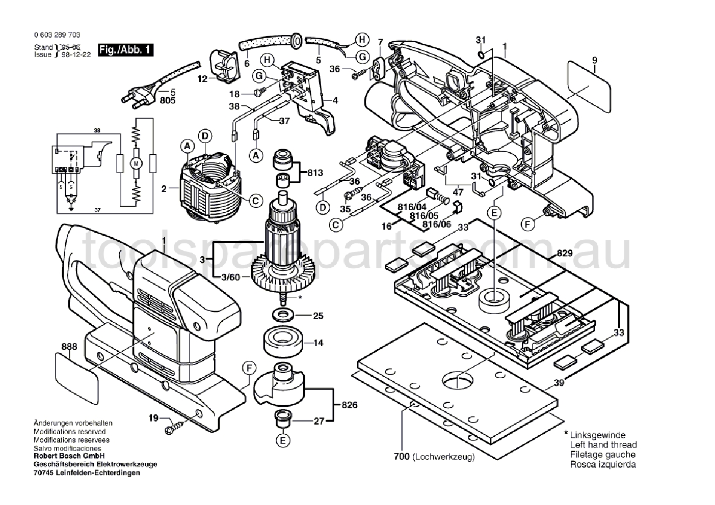 Bosch PSS 23 E 0603289737  Diagram 1