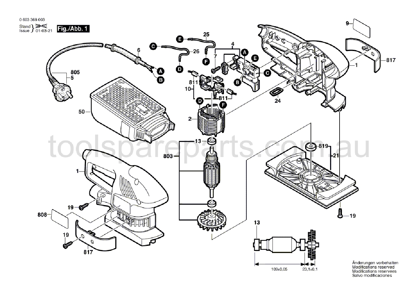 Bosch PSS 240 A 0603368037  Diagram 1