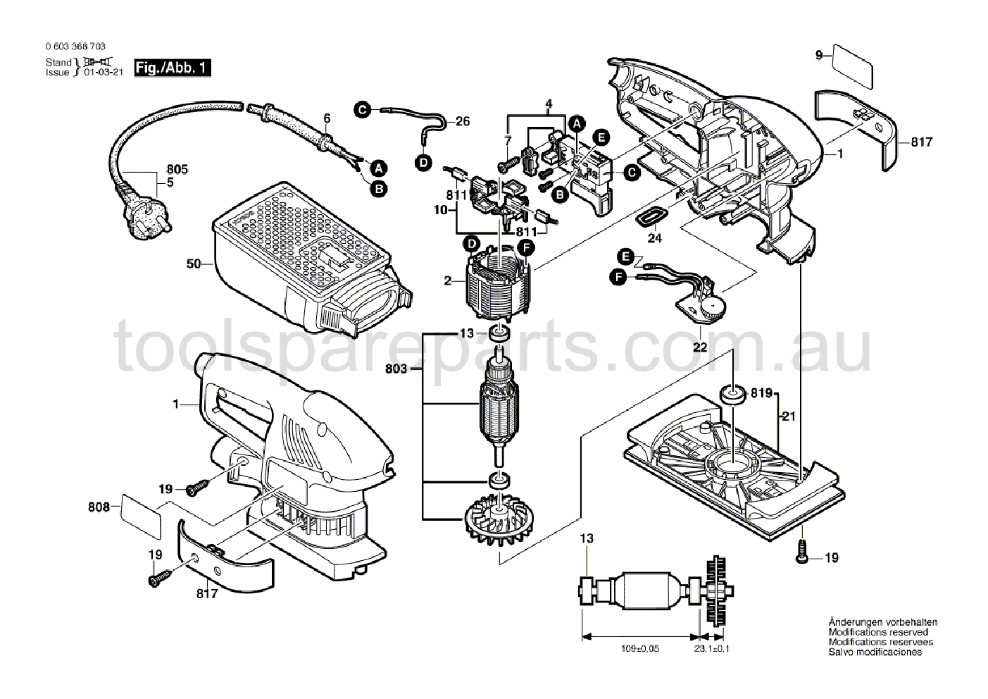 Bosch PSS 240 AE 0603368737  Diagram 1