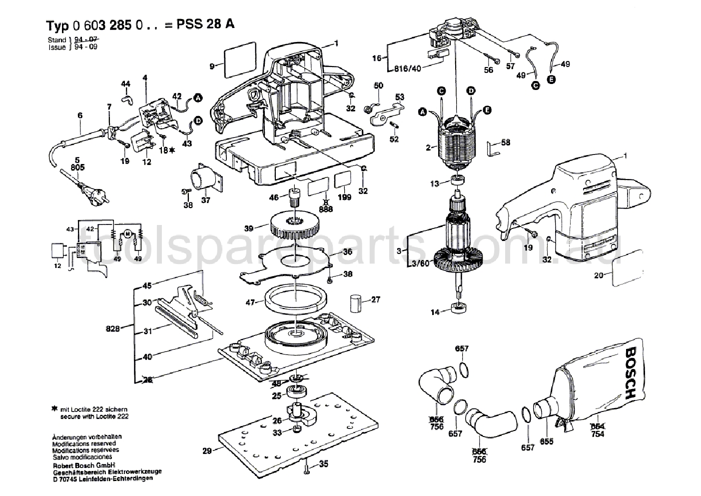 Bosch PSS 28 A 0603285037  Diagram 1