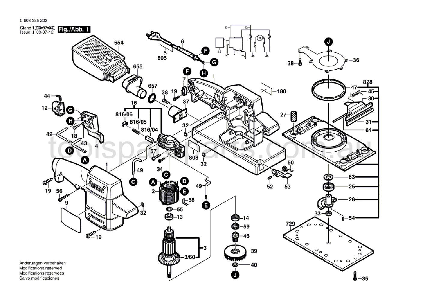 Bosch PSS 28 A 0603285237  Diagram 1