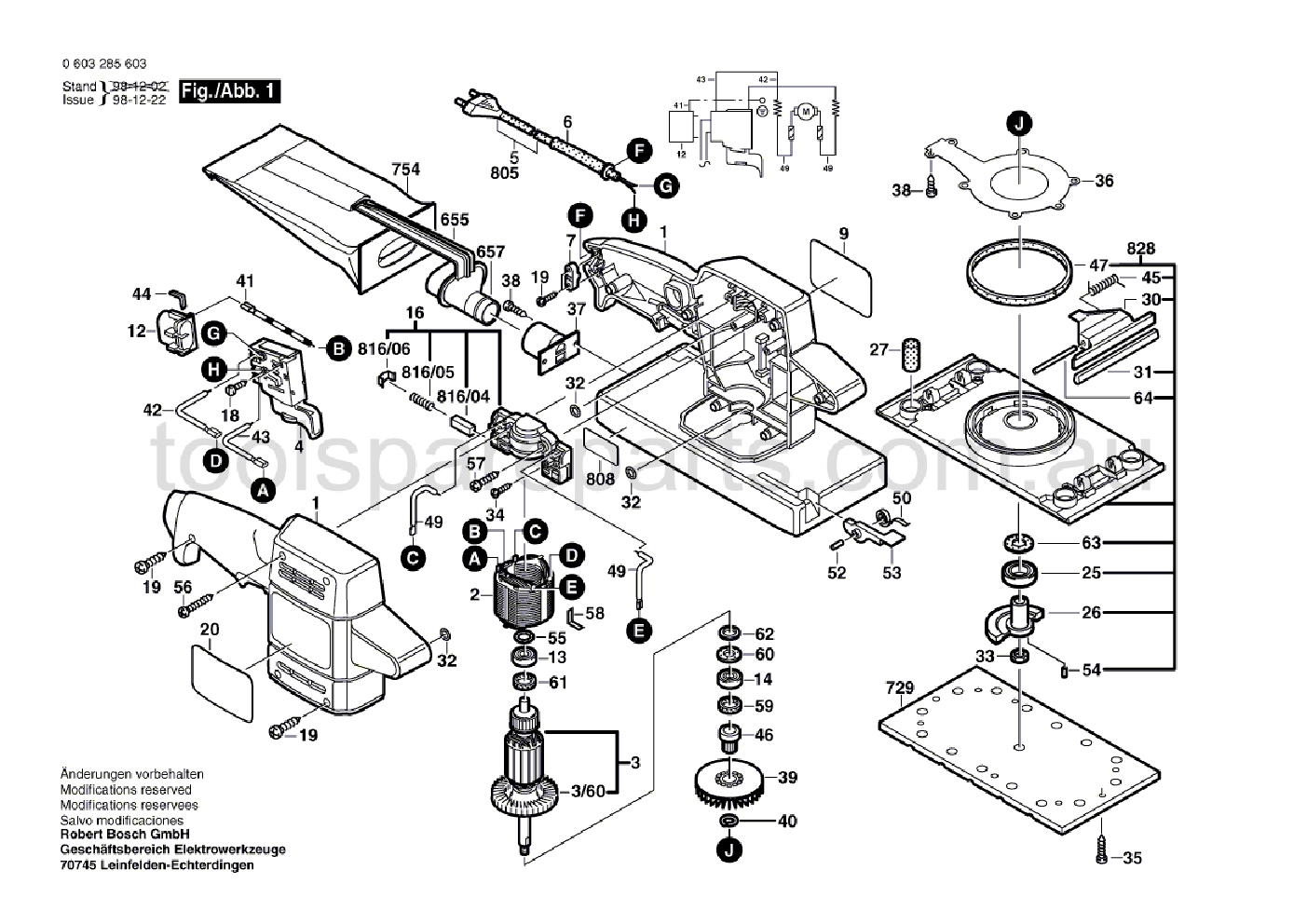 Bosch PSS 28 AE 0603285637  Diagram 1