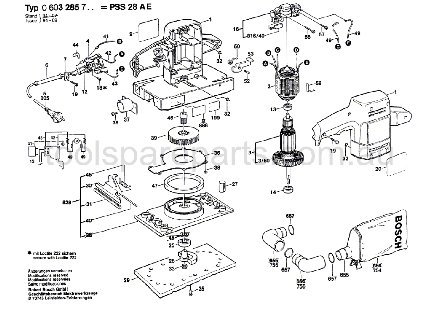 Bosch PSS 28 AE 0603285737  Diagram 1