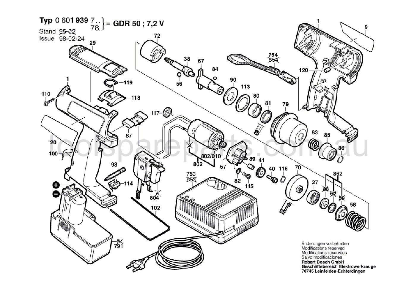 Bosch GDR 50 0601939737  Diagram 1