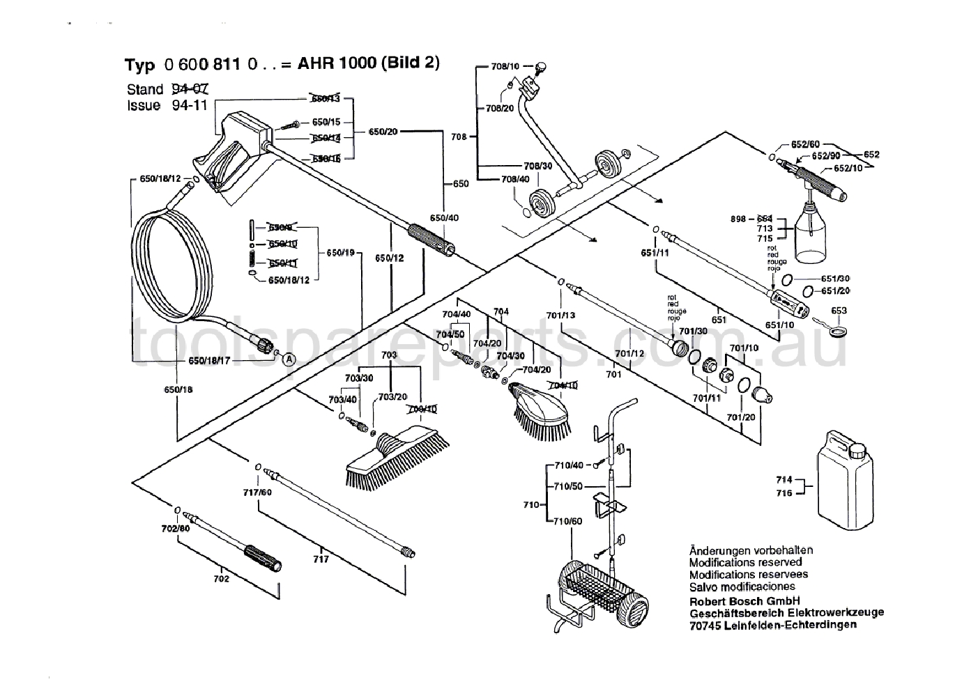 Bosch AHR 1000 0600811037  Diagram 2