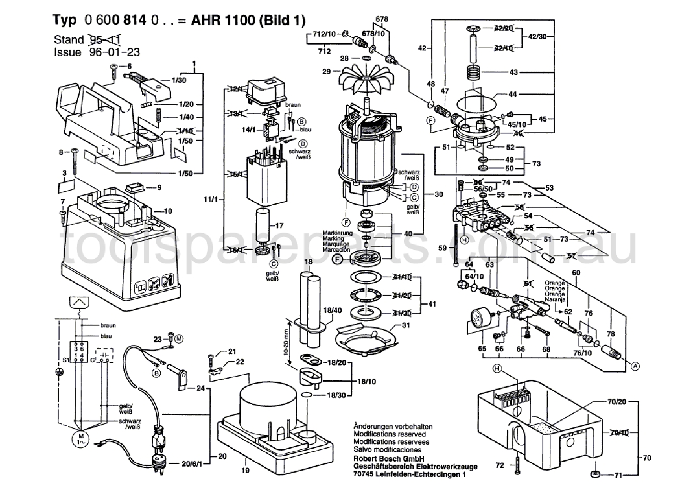 Bosch AHR 1100 0600814037  Diagram 1