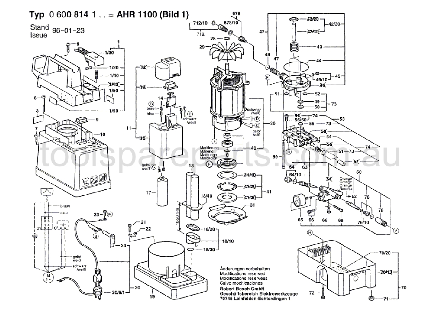 Bosch AHR 1100 0600814137  Diagram 1