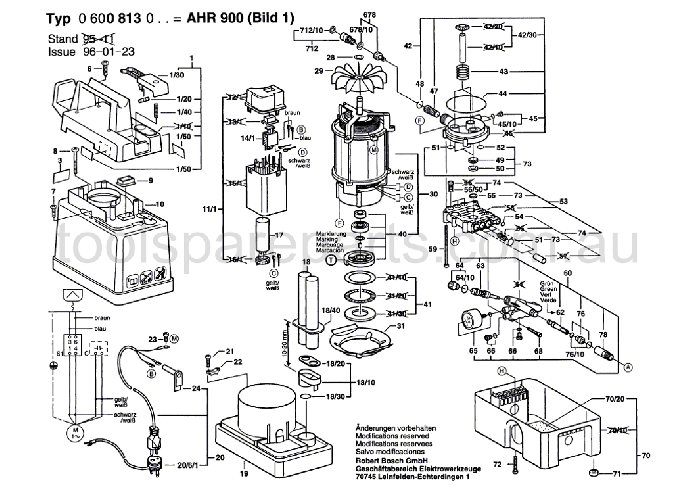 Bosch AHR 900 0600813037  Diagram 1