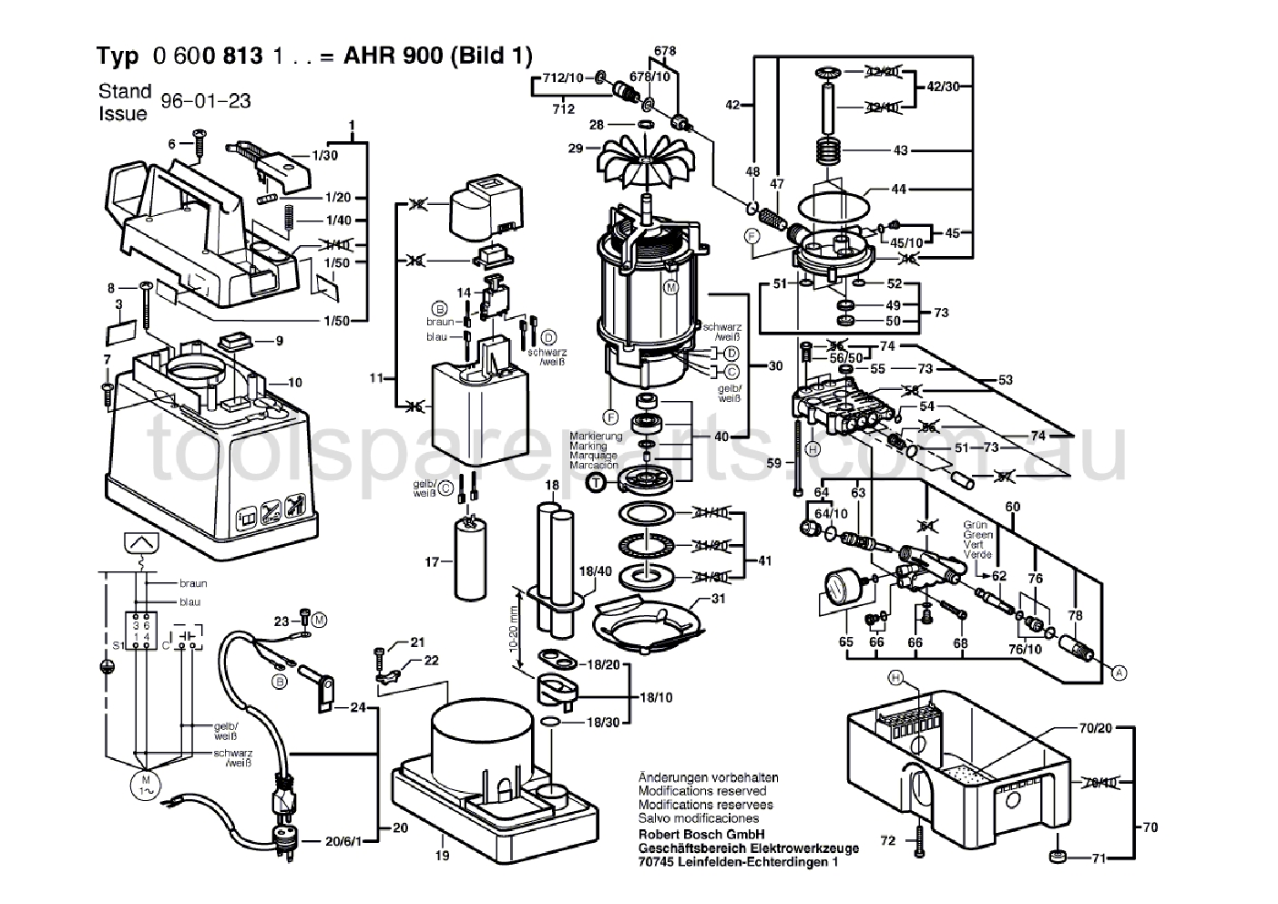 Bosch AHR 900 0600813137  Diagram 1