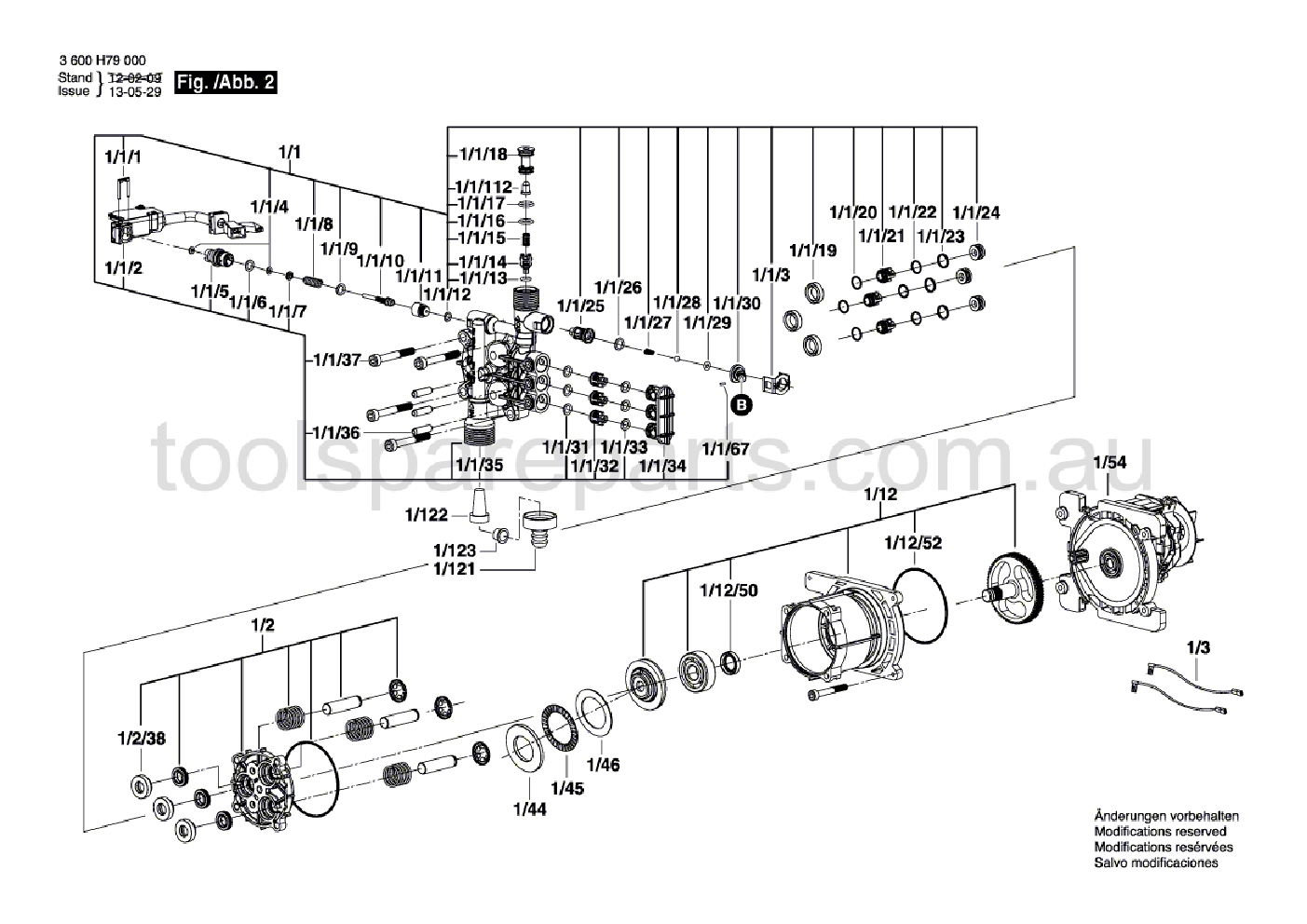 Bosch AQUATAK CLIC 125 3600H79040  Diagram 2