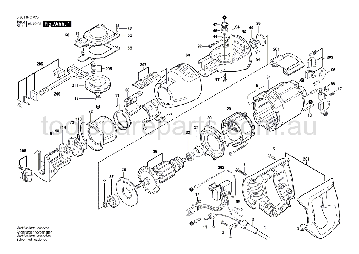 Bosch GSA 900 E 060164C037  Diagram 1