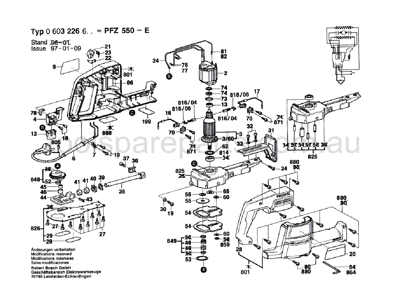Bosch PFZ 550 E 0603226637  Diagram 1