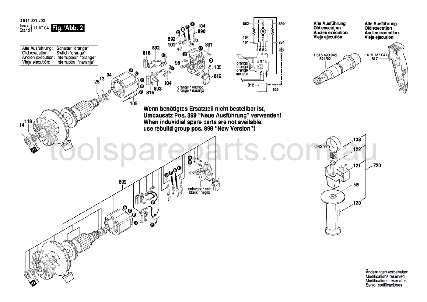 Bosch GAH 500 DSR 0611221737  Diagram 2