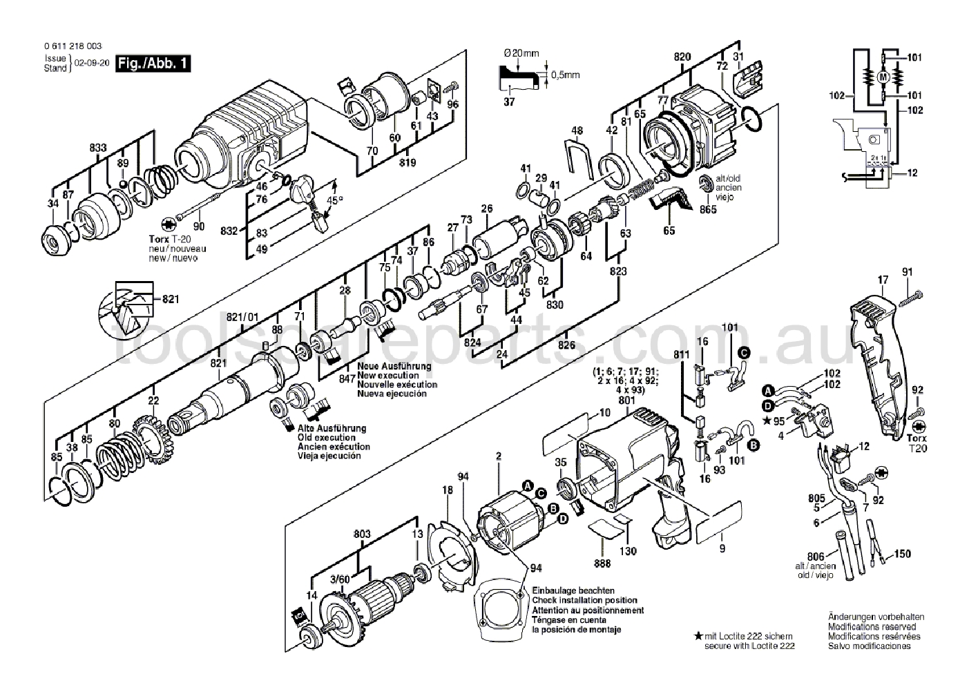 Bosch GBH 2-24 DS 0611218037  Diagram 1