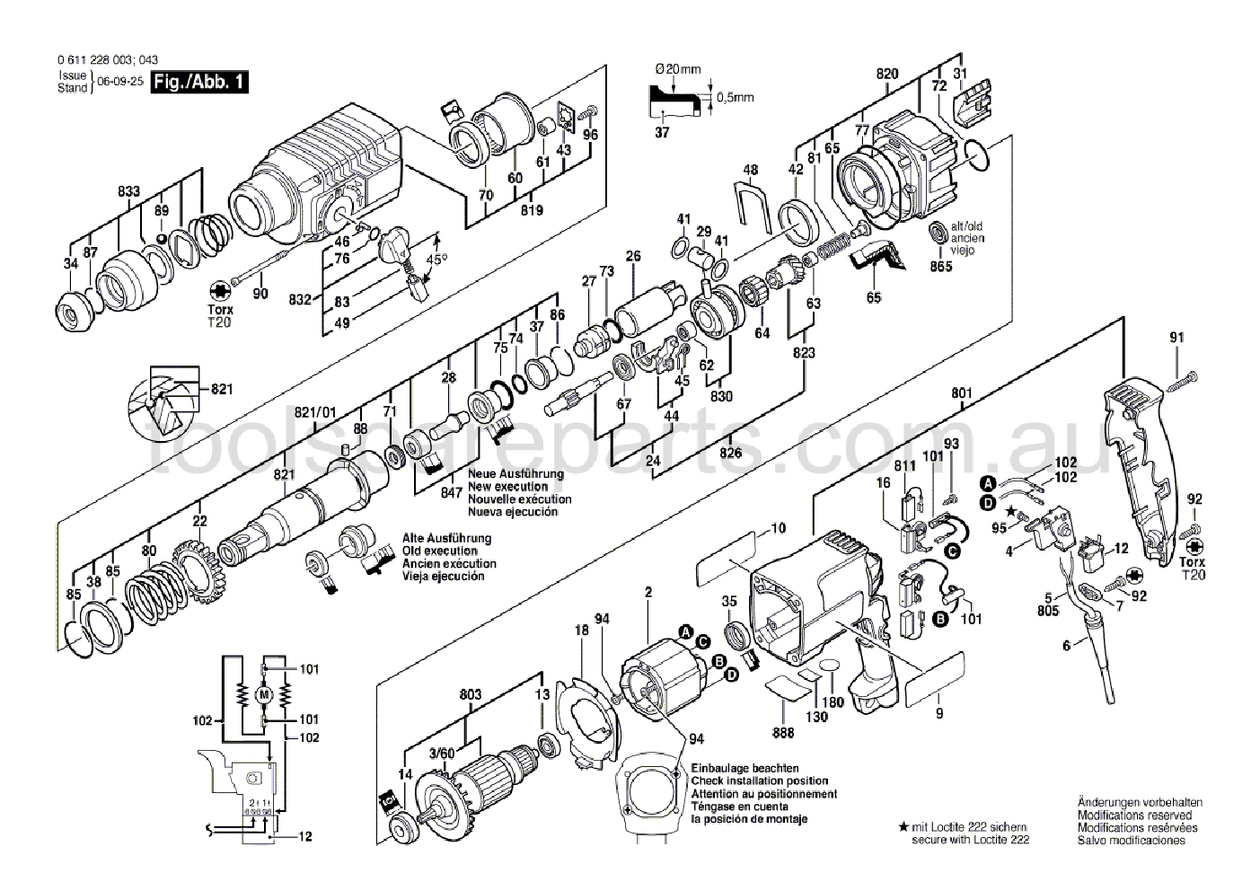 Bosch GBH 2-24 DS 0611228037  Diagram 1