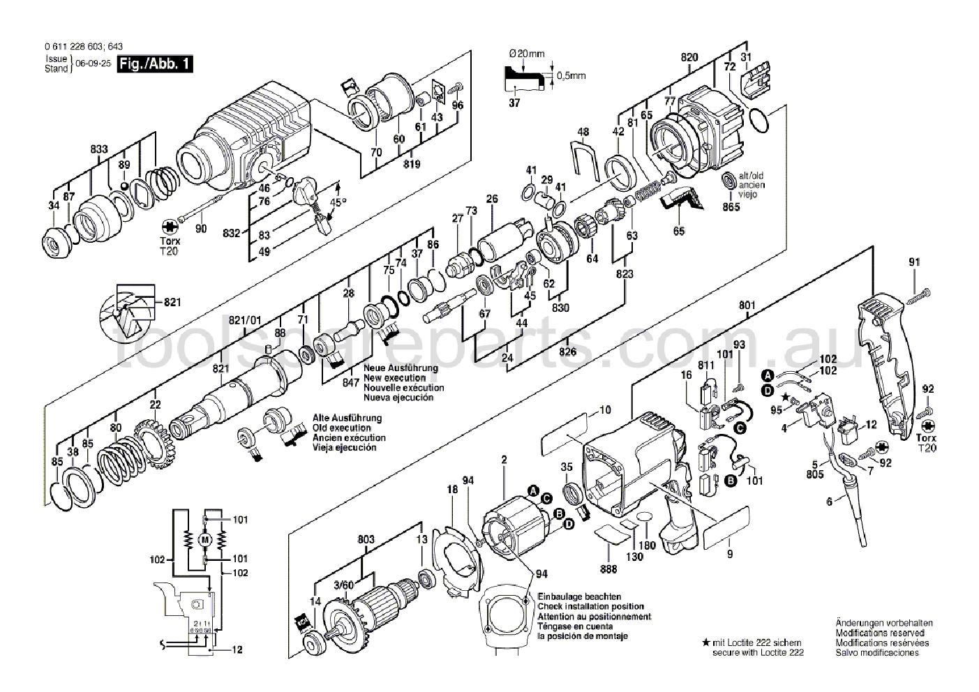 Bosch GBH 2-24 DSE 0611228637  Diagram 1