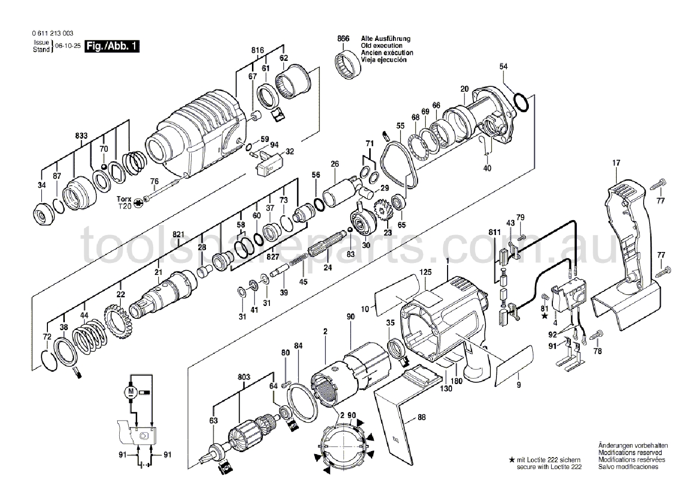Bosch GBH 24 V 0611213025  Diagram 1