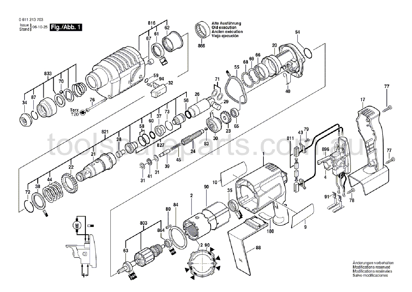 Bosch GBH 24 VRE 0611213737  Diagram 1
