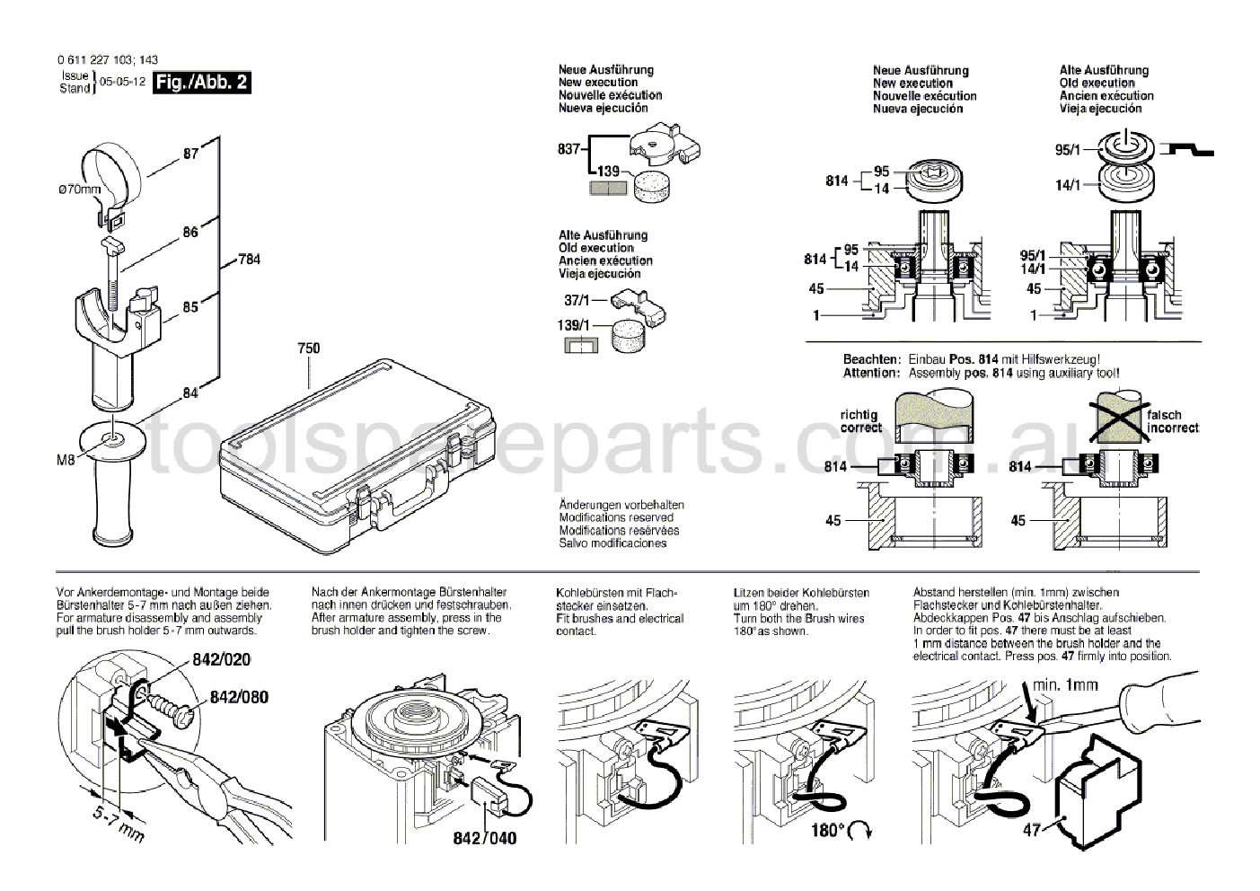 Bosch GBH 38 0611227137  Diagram 2