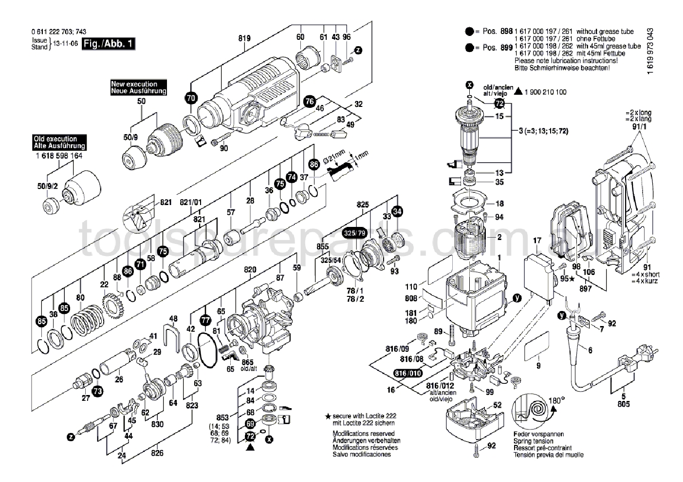 Bosch GBH 4 DSC 0611222737  Diagram 1