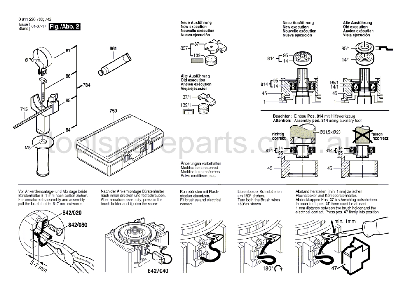 Bosch GBH 5 DCE 0611230737  Diagram 2