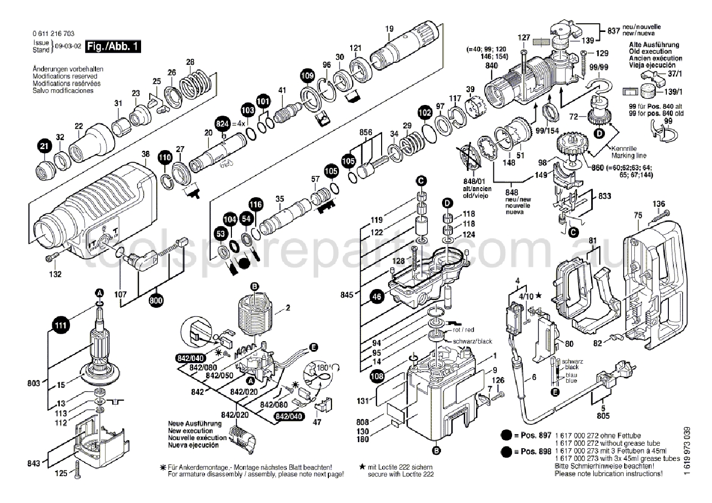 Bosch GBH 5/40 DCE 0611216737  Diagram 1