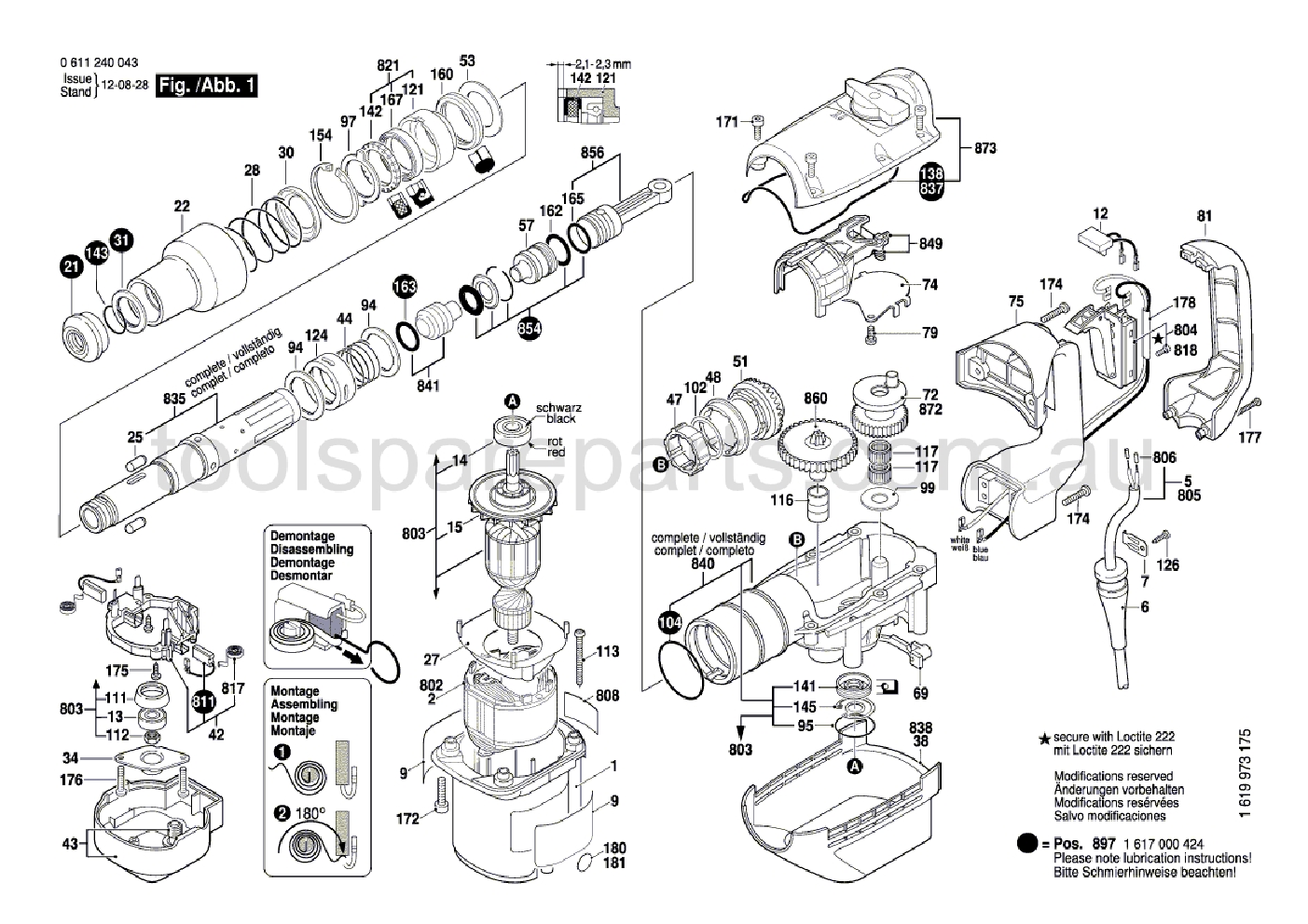 Bosch GBH 5-38 D 0611240037  Diagram 1