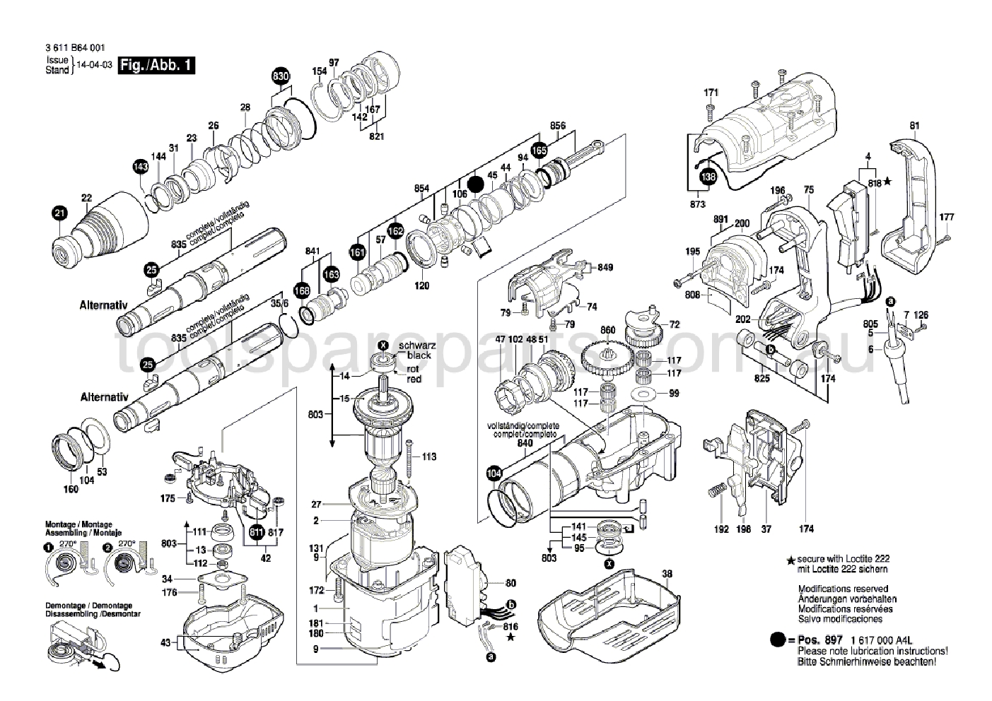 Bosch GBH 5-40 DCE 3611B64041  Diagram 1