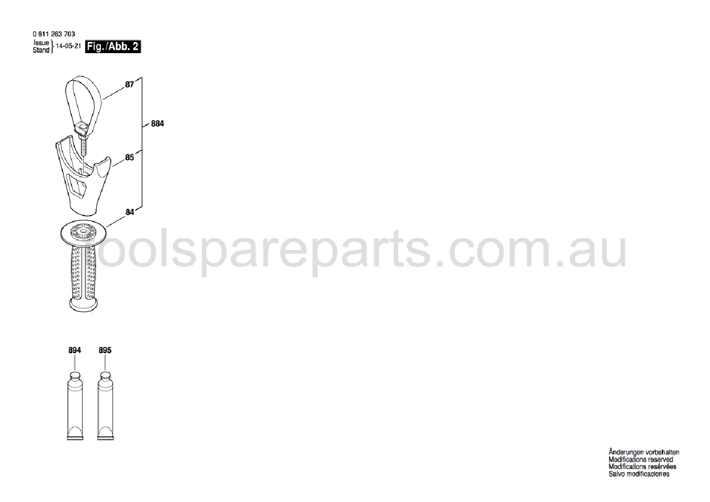 Bosch GBH 7-46 DE 0611263737  Diagram 2