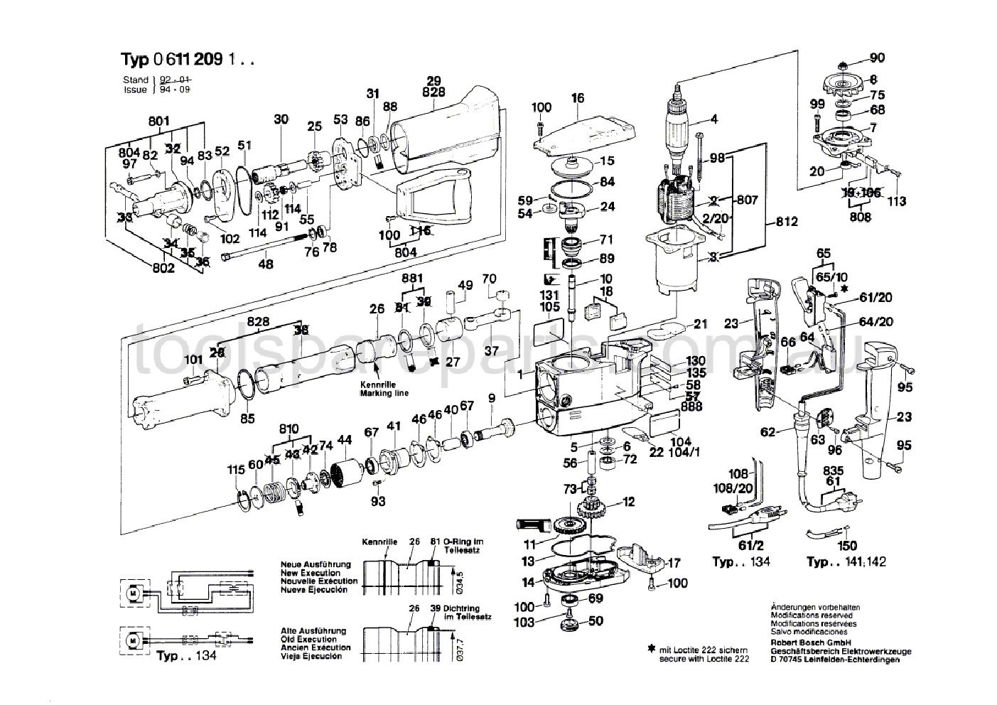 Bosch UBH 12/50 0611209137  Diagram 1