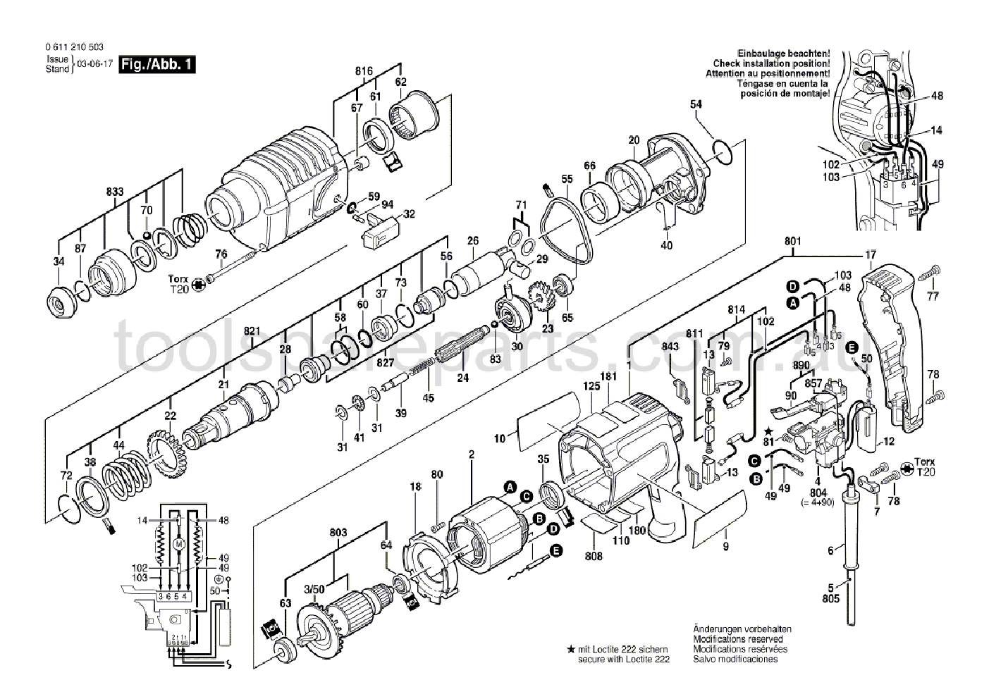Bosch UBH 2/20 RLE 0611210537  Diagram 1