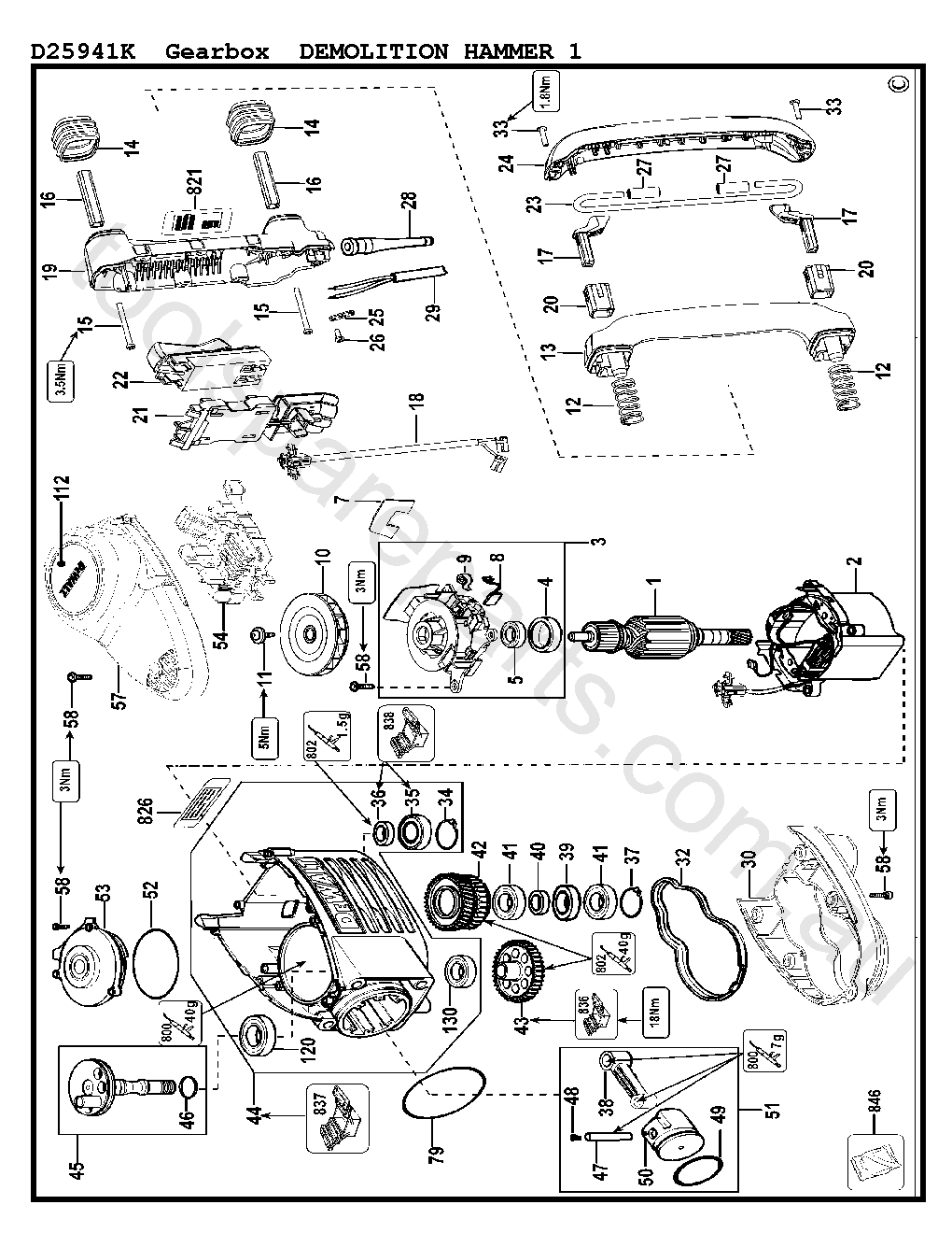 DeWalt D25941K - Type 1  Diagram 15