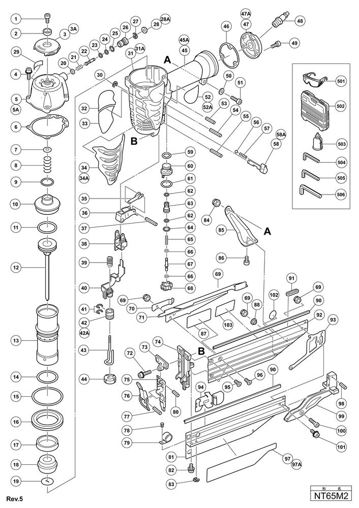 Hitachi Framing Nailer Parts Diagram